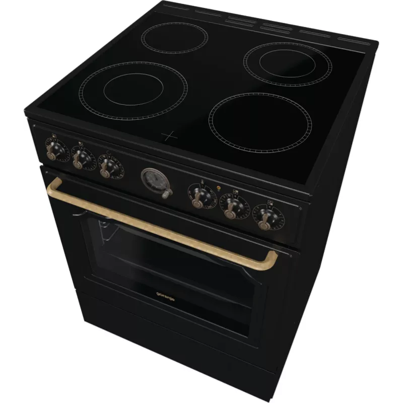 Cocina independiente Gorenje GECS6B71CLB Eléctrica Placa vitrocerámica Negro
