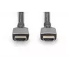 Cable DIGITUS 8K PREMIUM HDMI 2.1 3m carcasa de aluminio, dorado, soporta 8K/60Hz