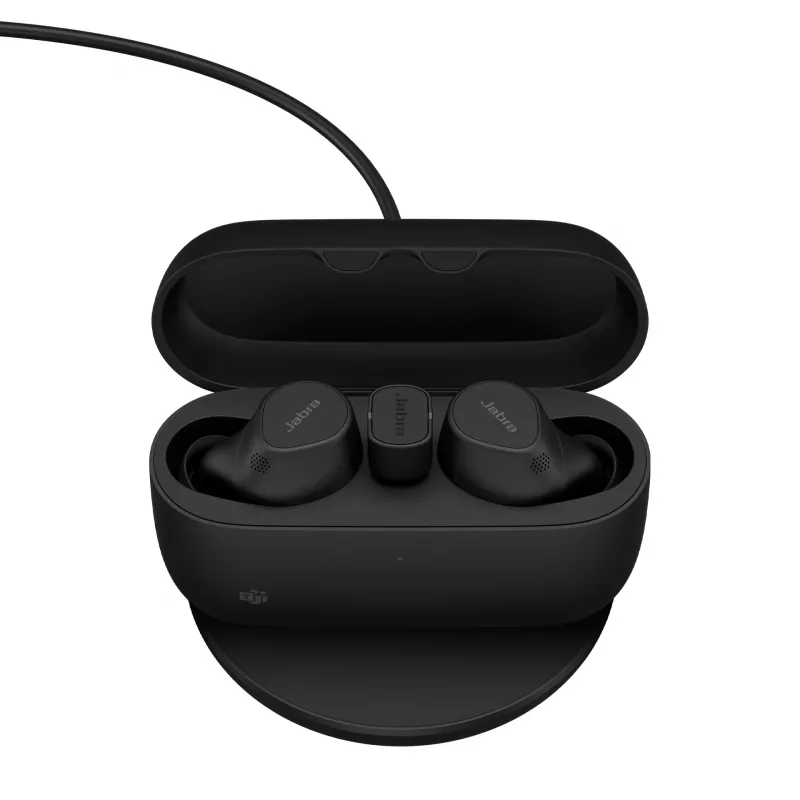 Jabra Evolve2 Buds - USB-C MS Wireless Charging Pad, True Wireless Stereo (TWS), Telefonía/Música, 5,4 g, Auriculares, Negro