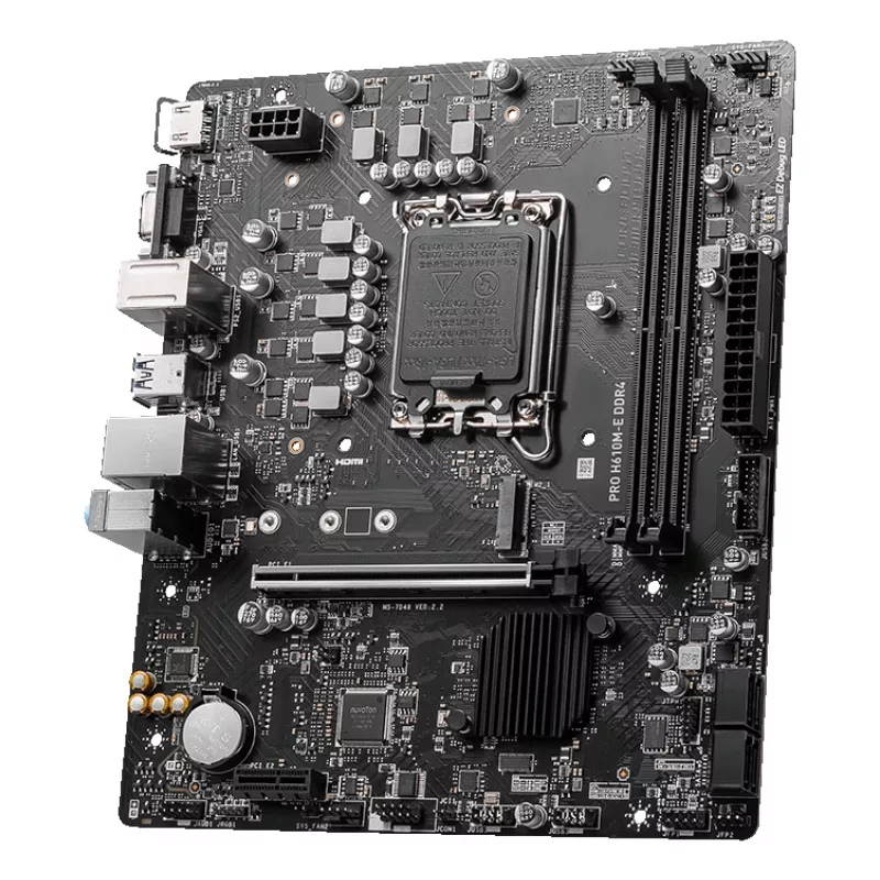 MSI PRO H610M-E DDR4 placa base, LGA1700, micro ATX, Intel H610, 2x DDR4 DIMM, máx. 64GB, M.2, 4x SATA III, HDMI, USB 3.2 Gen 1, Gigabit LAN