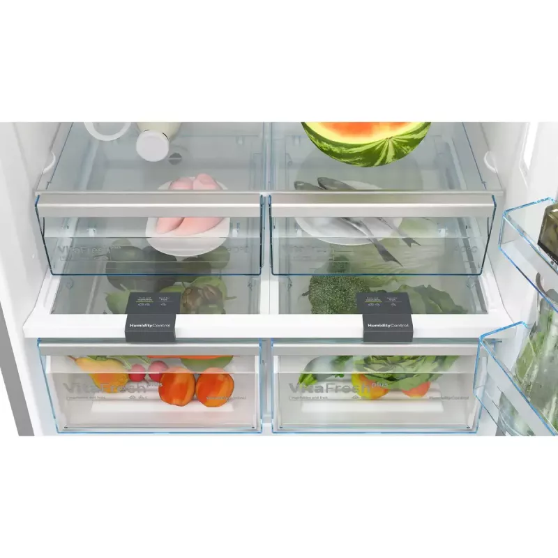Frigorífico combi Bosch Serie 6 KGN86AIDR, independiente, 631 L total (479 L frigorífico / 152 L congelador), acero inoxidable, NoFrost
