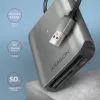 Lector de tarjetas externo Axagon CRE-S3 USB-A 3.2 Gen 1 3 ranuras y LUN SD/microSD/CF USB 3.2 Gen 1 (3.1 Gen 1) Type-A gris