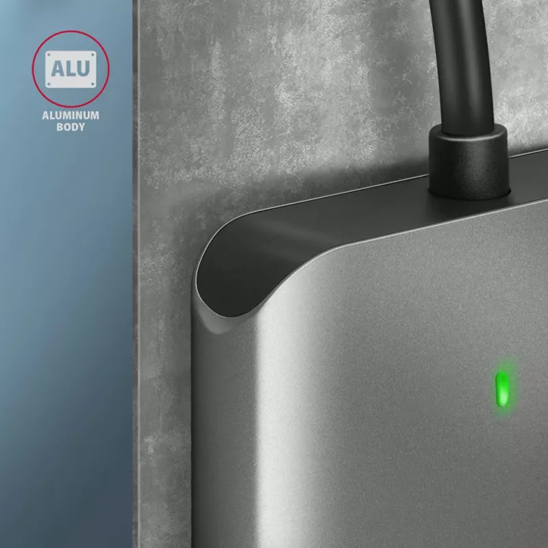 Lector de tarjetas externo Axagon CRE-S3 USB-A 3.2 Gen 1 3 ranuras y LUN SD/microSD/CF USB 3.2 Gen 1 (3.1 Gen 1) Type-A gris