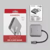 Lector de tarjetas externo Axagon CRE-S3 USB-A 3.2 Gen 1 3 ranuras y LUN SD/microSD/CF USB 3.2 Gen 1 (3.1 Gen 1) Type-A gris