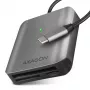 Lector de tarjetas de memoria Axagon CRE-S3C aluminio alta velocidad USB-C 3.2 Gen 1, 3 ranuras, UHS-II