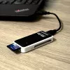Lector de tarjetas externo Axagon CRE-X1 de 5 ranuras, CF, CF Type II, MMC, MMC Mobile, MMCmicro, MS Duo, MS PRO, Memory Stick (MS), MicroDrive, MicroSD...,