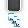 Lector de tarjetas externo Axagon CRE-X1 de 5 ranuras, CF, CF Type II, MMC, MMC Mobile, MMCmicro, MS Duo, MS PRO, Memory Stick (MS), MicroDrive, MicroSD...,