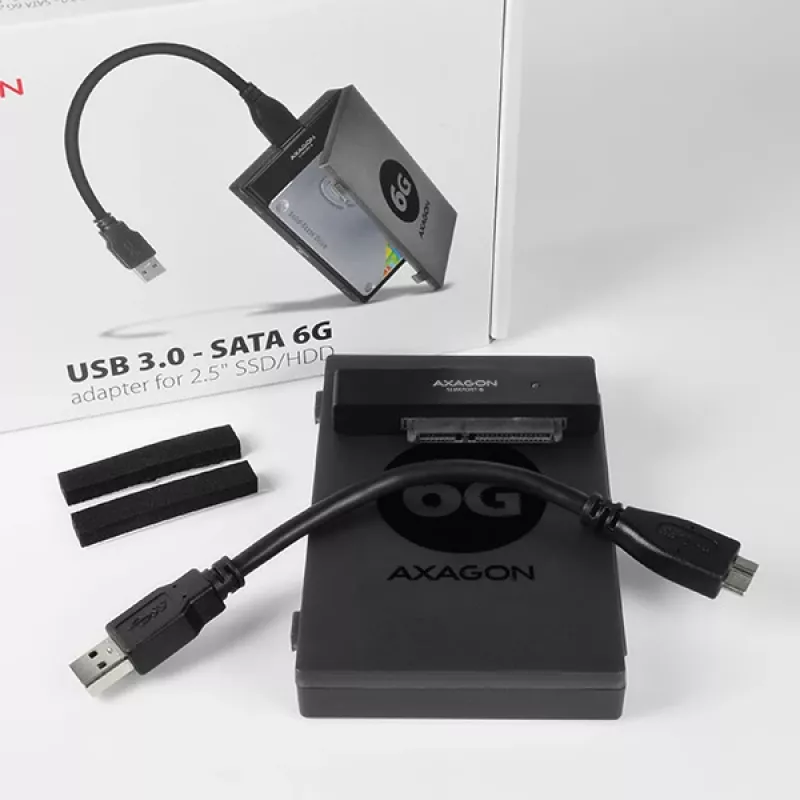 Axagon ADSA-1S6 USB 3.0 - HDD SATA de 2,5 pulgadas