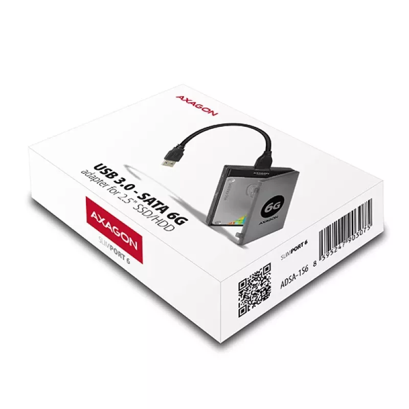 Axagon ADSA-1S6 USB 3.0 - HDD SATA de 2,5 pulgadas