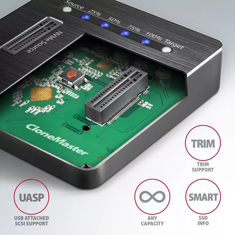Axagon ADSA-M2C SuperSpeed USB-C 10Gbps Dock M.2 NVMe dual