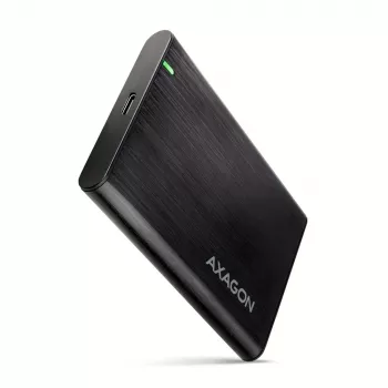 Caja para HDD/SSD de 2,5 pulgadas AXAGON EE25-A6C — SATA, USB 3.2 Gen 1 (Type-C y Type-A), aluminio, negra