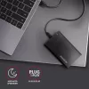 Caja para HDD/SSD de 2,5 pulgadas AXAGON EE25-A6C — SATA, USB 3.2 Gen 1 (Type-C y Type-A), aluminio, negra