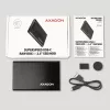 Caja para HDD/SSD de 2,5 pulgadas AXAGON EE25-A6C — SATA, USB 3.2 Gen 1 (Type-C y Type-A), aluminio, negra