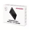 Caja para HDD/SSD de 2,5 pulgadas AXAGON EE25-A6C — SATA, USB 3.2 Gen 1 (Type-C y Type-A), aluminio, negra