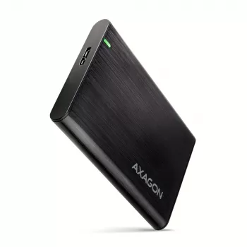 Caja para HDD/SSD AXAGON EE25-A6M — SATA de 2,5 pulgadas, USB 3.2 Gen 1 (5 Gbit/s), Micro-USB B a USB Type-A, aluminio, negra