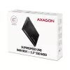 Caja para HDD/SSD AXAGON EE25-A6M — SATA de 2,5 pulgadas, USB 3.2 Gen 1 (5 Gbit/s), Micro-USB B a USB Type-A, aluminio, negra