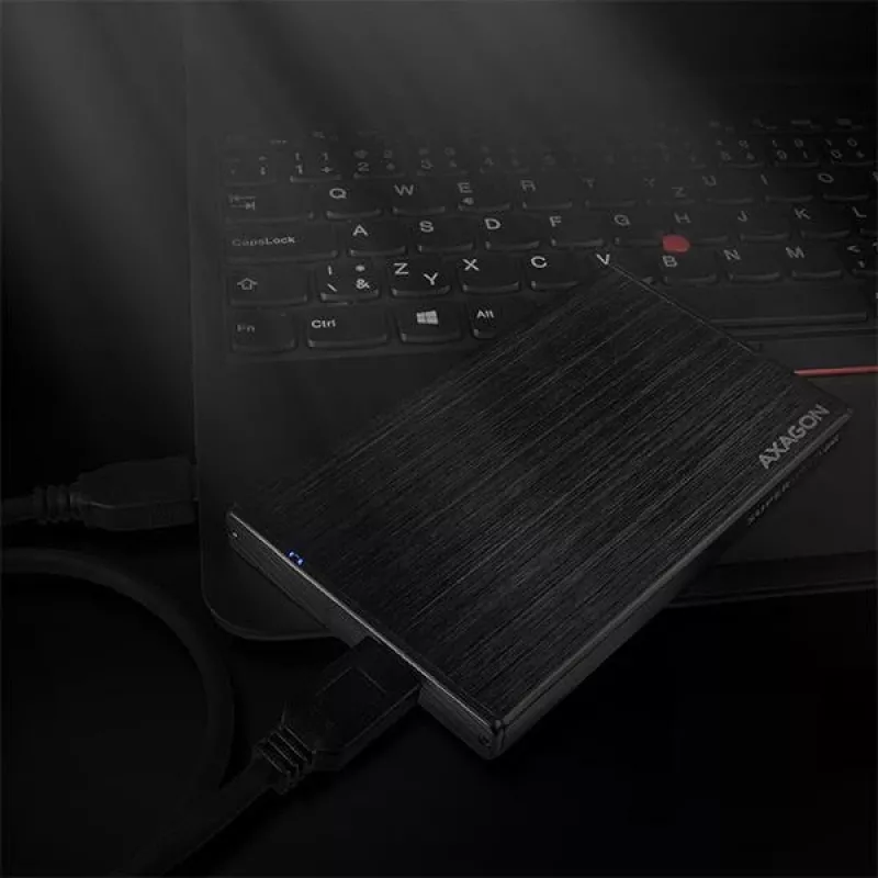 Caja externa compacta de aluminio Axagon EE25-XA6 USB 3.2 Gen 1 - SATA 6G para SSD/HDD de 2,5 pulgadas