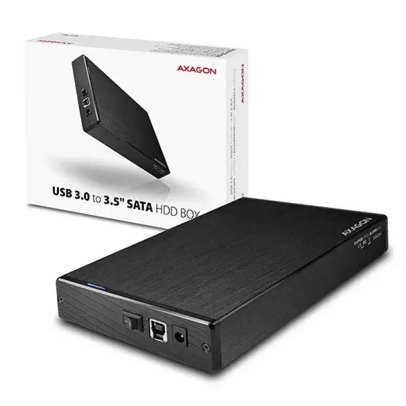 Caja externa compacta de aluminio Axagon EE35-XA3 USB 3.2 Gen 1 SATA para discos de 3,5 pulgadas
