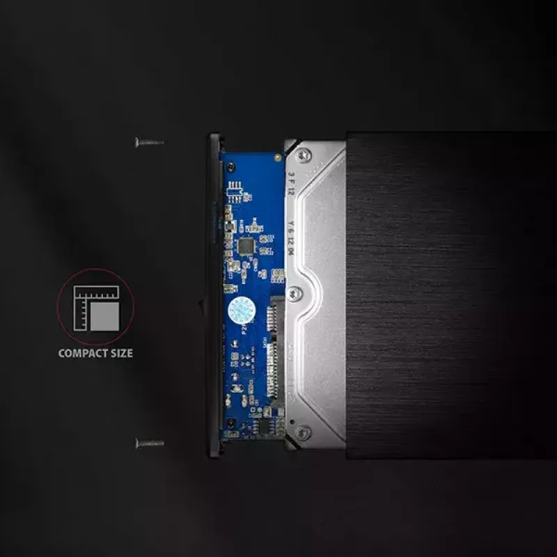 Caja externa compacta de aluminio Axagon EE35-XA3 USB 3.2 Gen 1 SATA para discos de 3,5 pulgadas
