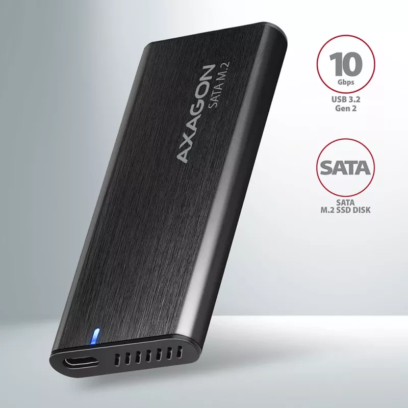 Caja para SSD Axagon EEM2-SBC USB-C 3.2 Gen 2 negra M.2