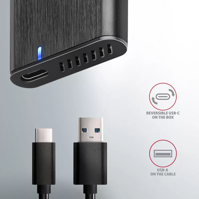 Caja para SSD Axagon EEM2-SBC USB-C 3.2 Gen 2 negra M.2