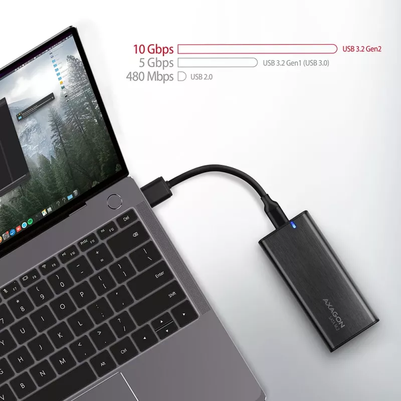 Caja para SSD Axagon EEM2-SBC USB-C 3.2 Gen 2 negra M.2