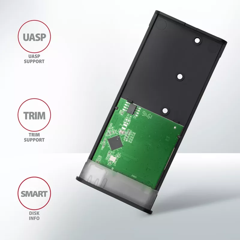 Caja para SSD Axagon EEM2-SBC USB-C 3.2 Gen 2 negra M.2