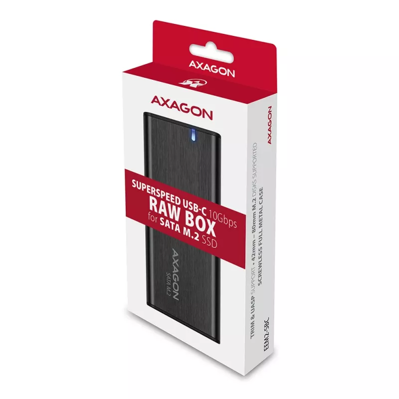 Caja para SSD Axagon EEM2-SBC USB-C 3.2 Gen 2 negra M.2