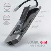 Hub Axagon HMC-6M2 USB 3.2 Gen 1, 2x USB-A, HDMI, RJ-45, SATA M.2, PD 100W, cable USB-C