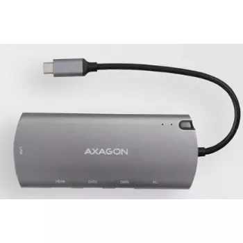 Hub Axagon HMC-6M2 USB 3.2 Gen 1, 2x USB-A, HDMI, RJ-45, SATA M.2, PD 100W, cable USB-C