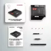 Marco de montaje Axagon RSS-CD09 para SSD/HDD de 2,5 pulgadas en ranura DVD de 9,5 mm LED ALU tarjetas/adaptadores de interfaz internos SATA