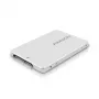 Caja interna de aluminio Axagon RSS-M2SD SATA - SSD M.2 SATA de 2,5 pulgadas, plateada