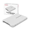 Caja interna de aluminio Axagon RSS-M2SD SATA - SSD M.2 SATA de 2,5 pulgadas, plateada