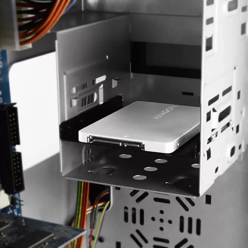 Caja interna de aluminio Axagon RSS-M2SD SATA - SSD M.2 SATA de 2,5 pulgadas, plateada