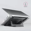 Soporte de aluminio Axagon STND-L para portátiles, talla 10 pulgadas – 17,3 pulgadas. Ocho posiciones de altura y ángulo ajustables. Versión gris.