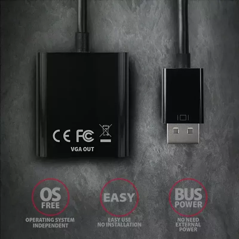 Adaptador de cable de vídeo Axagon RVD-VGN DisplayPort a VGA 0,16 m