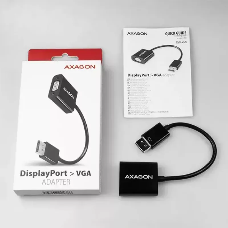 Adaptador de cable de vídeo Axagon RVD-VGN DisplayPort a VGA 0,16 m