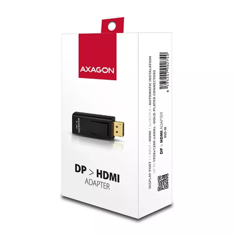Conversor de cable Axagon RVD-HI DisplayPort a HDMI negro