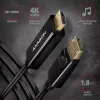 Cable Axagon RVD-HI14C2 DisplayPort -> HDMI 1.4 1,8m, 4K/30Hz