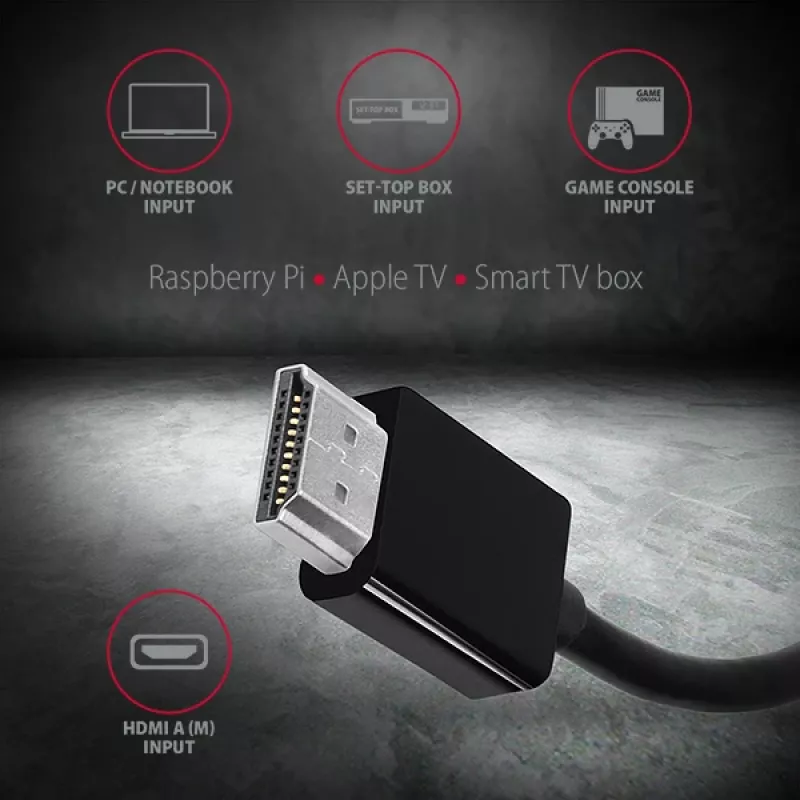 Adaptador Axagon RVH-VGAN HDMI -> VGA FullHD, 1920x1200, salida de audio, alimentación