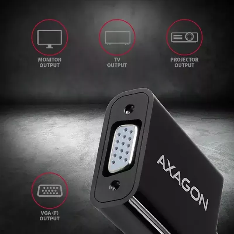 Adaptador Axagon RVH-VGN HDMI -> VGA FullHD, 1920x1200
