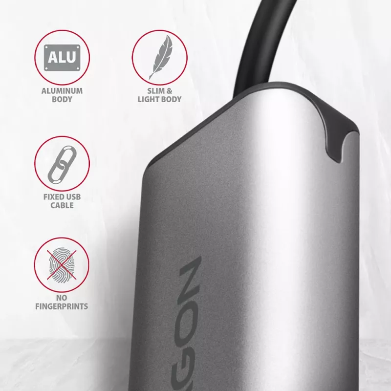 AXAGON ADE-25R adaptador USB-A 3.2 Gen 1 a 2,5 Gigabit Ethernet, gris