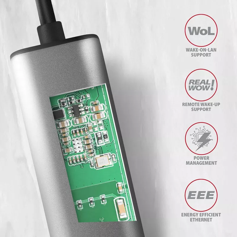 AXAGON ADE-25R adaptador USB-A 3.2 Gen 1 a 2,5 Gigabit Ethernet, gris