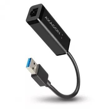 Adaptador Ethernet Gigabit Axagon ADE-SR USB-A, por cable, USB, Ethernet, 1000 Mbit/s, negro