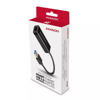Adaptador Ethernet Gigabit Axagon ADE-SR USB-A, por cable, USB, Ethernet, 1000 Mbit/s, negro