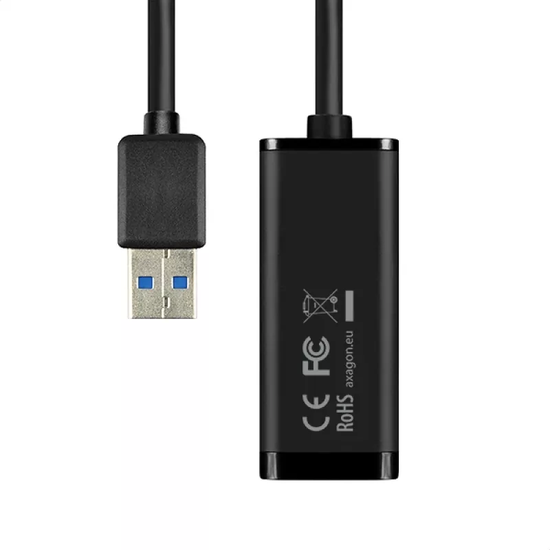 Adaptador Ethernet Gigabit Axagon ADE-SR USB-A, por cable, USB, Ethernet, 1000 Mbit/s, negro