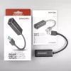 Adaptador Ethernet Gigabit Axagon ADE-SR USB-A, por cable, USB, Ethernet, 1000 Mbit/s, negro