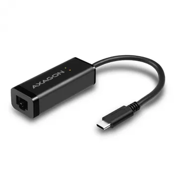 Adaptador Ethernet Gigabit Axagon ADE-SRC USB-C, por cable, USB Type-C, Ethernet, 1000 Mbit/s, negro