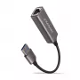 AXAGON USB 3.2 Gen 1 Type-A a Gigabit Ethernet Adaptador ADE-TR — 10/100/1000 Mbps, Metal gris titanio, 5000 Mbit/s