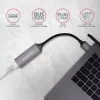 AXAGON USB 3.2 Gen 1 Type-A a Gigabit Ethernet Adaptador ADE-TR — 10/100/1000 Mbps, Metal gris titanio, 5000 Mbit/s